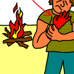 I burnt my hand.