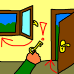 Lock all doors and windows when you go out.