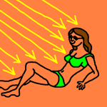 sunbathing