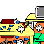 !the office is so untidy