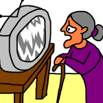 The TV isn't working.